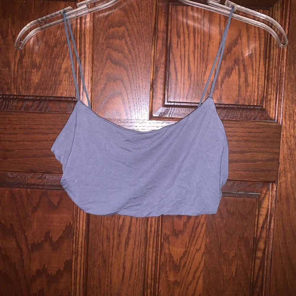 Women's Gray Spaghetti Strap Top